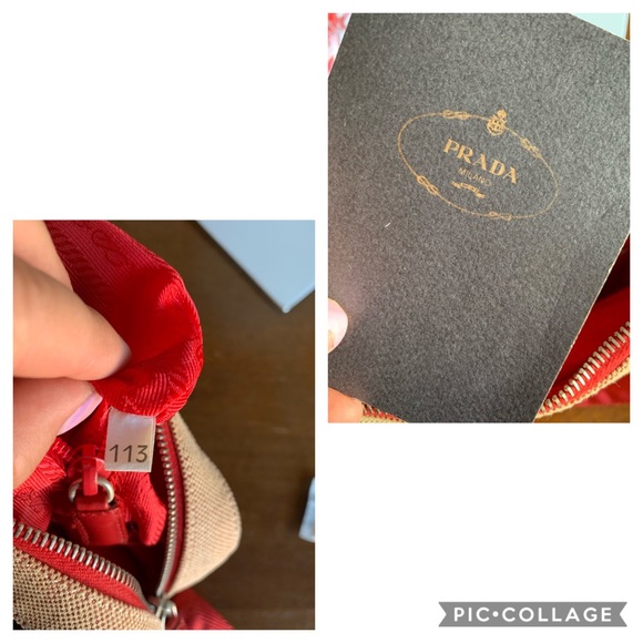 🚫🚫SOLD🚫🚫Prada red canvas adjustable strap bag - Picture 6 of 8